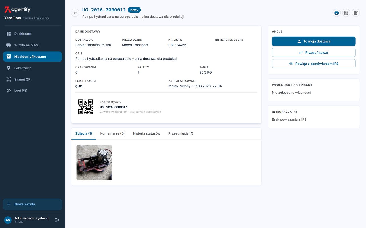 Niezidentyfikowana dostawa z kodem QR