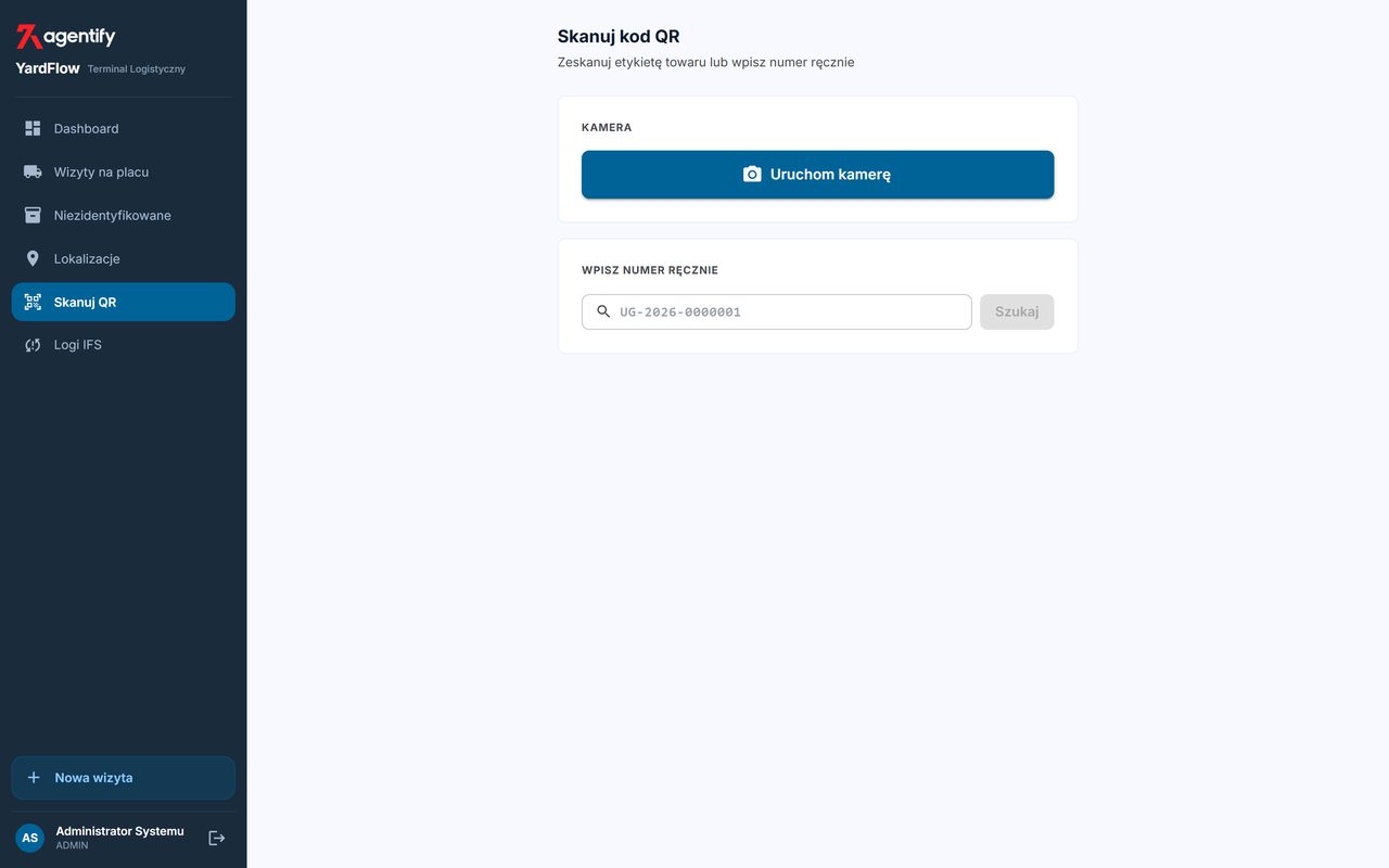 Skanowanie etykiety QR